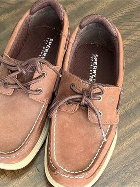 Sperry Kids Brown Leather Boat Shoes - Classic Lace-Up